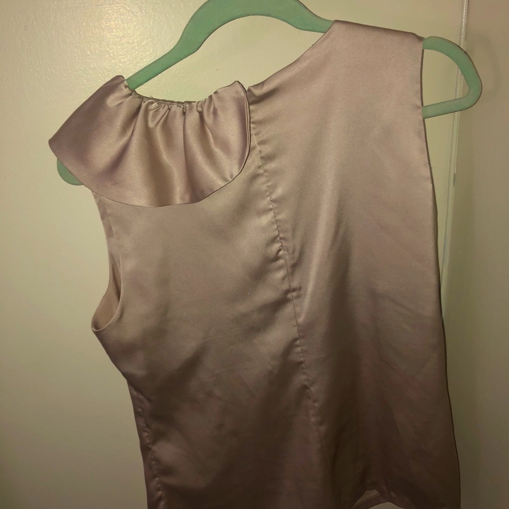 Cream ruffled tank